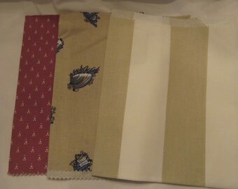 Vintage Laura Ashley sample fabrics/ 14 by 16 inches