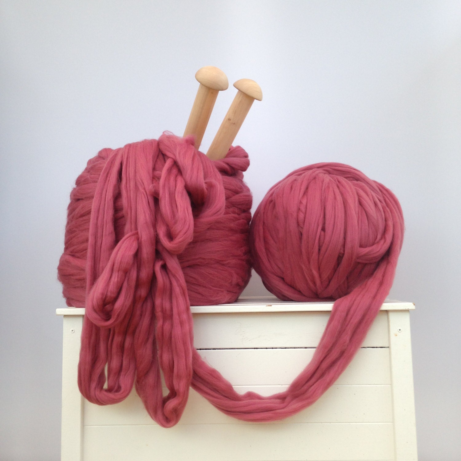 Big giant yarn. Merino bulky EPIC EXTREME arm knitting kit