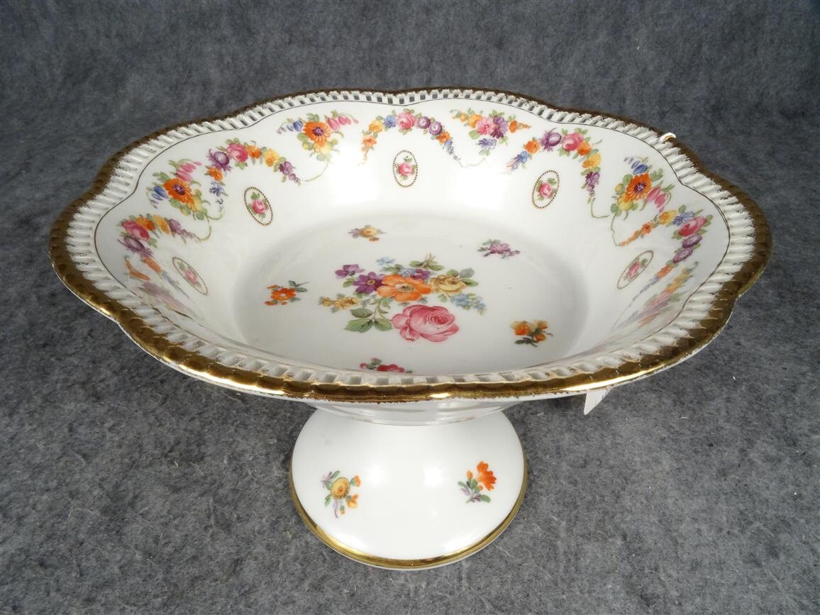 Carl Schumann Bavaria Porcelain Footed Compote Dish Circa 1930’s