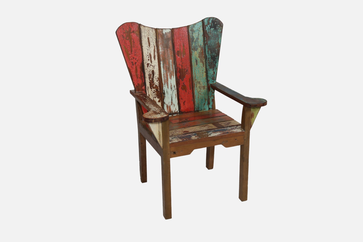 Reclaimed Recycled Boat Teak Wood Deck Chair / by FromtheRootsLA