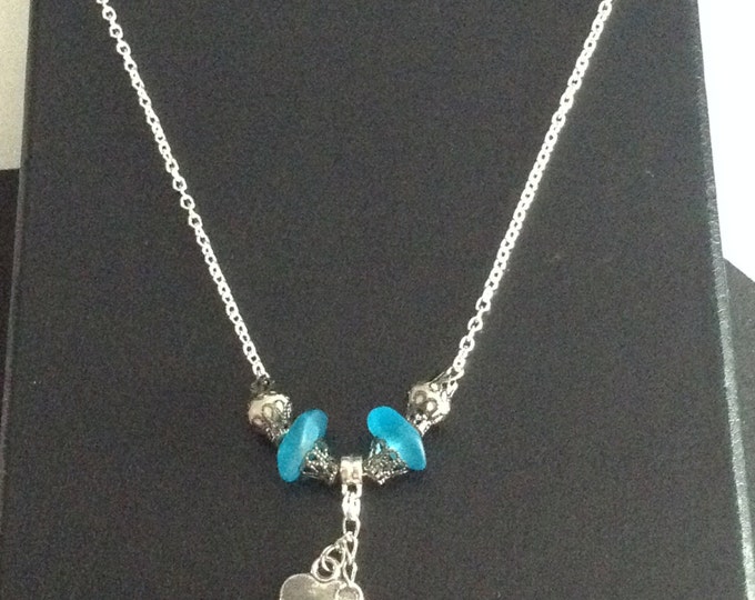 Blue Beach Glass Necklace...originally 25.00