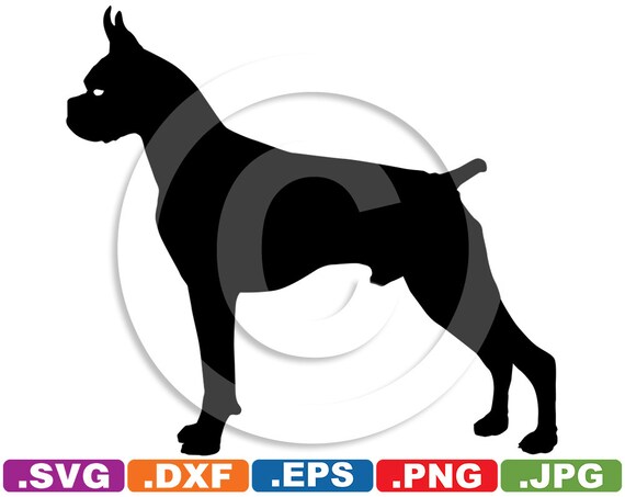 Download Boxer Dog Image File svg & dxf cutting files for Cricut and