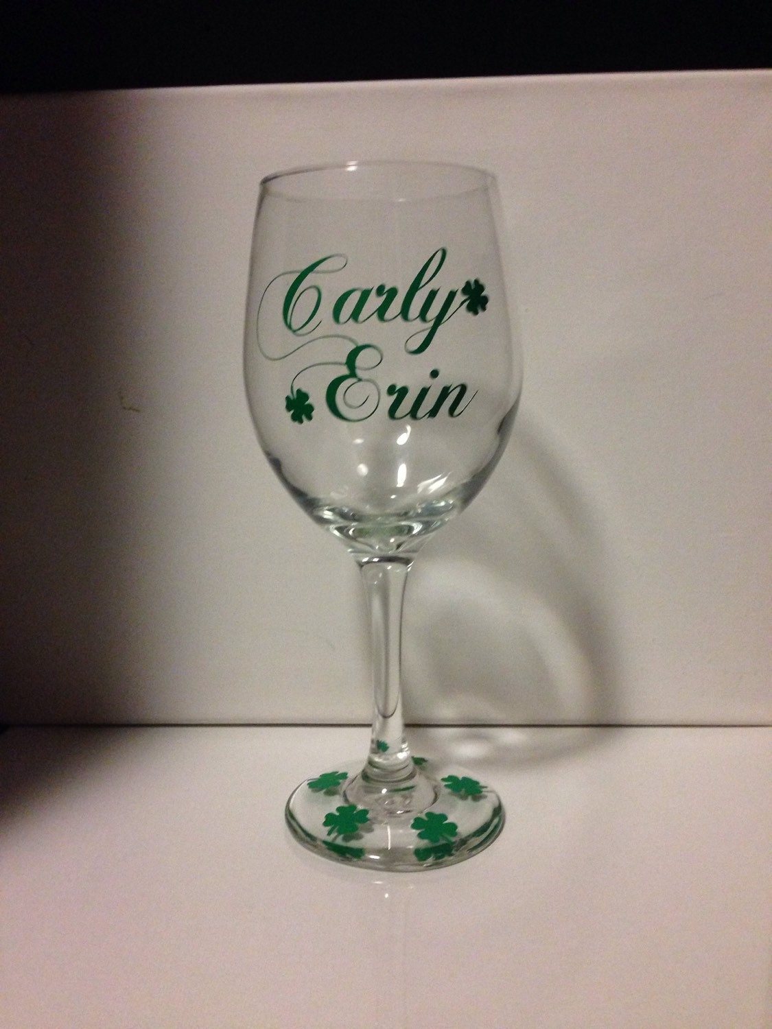 Personalized wine glass irish wine glass by FromAtoZbyTami on Etsy