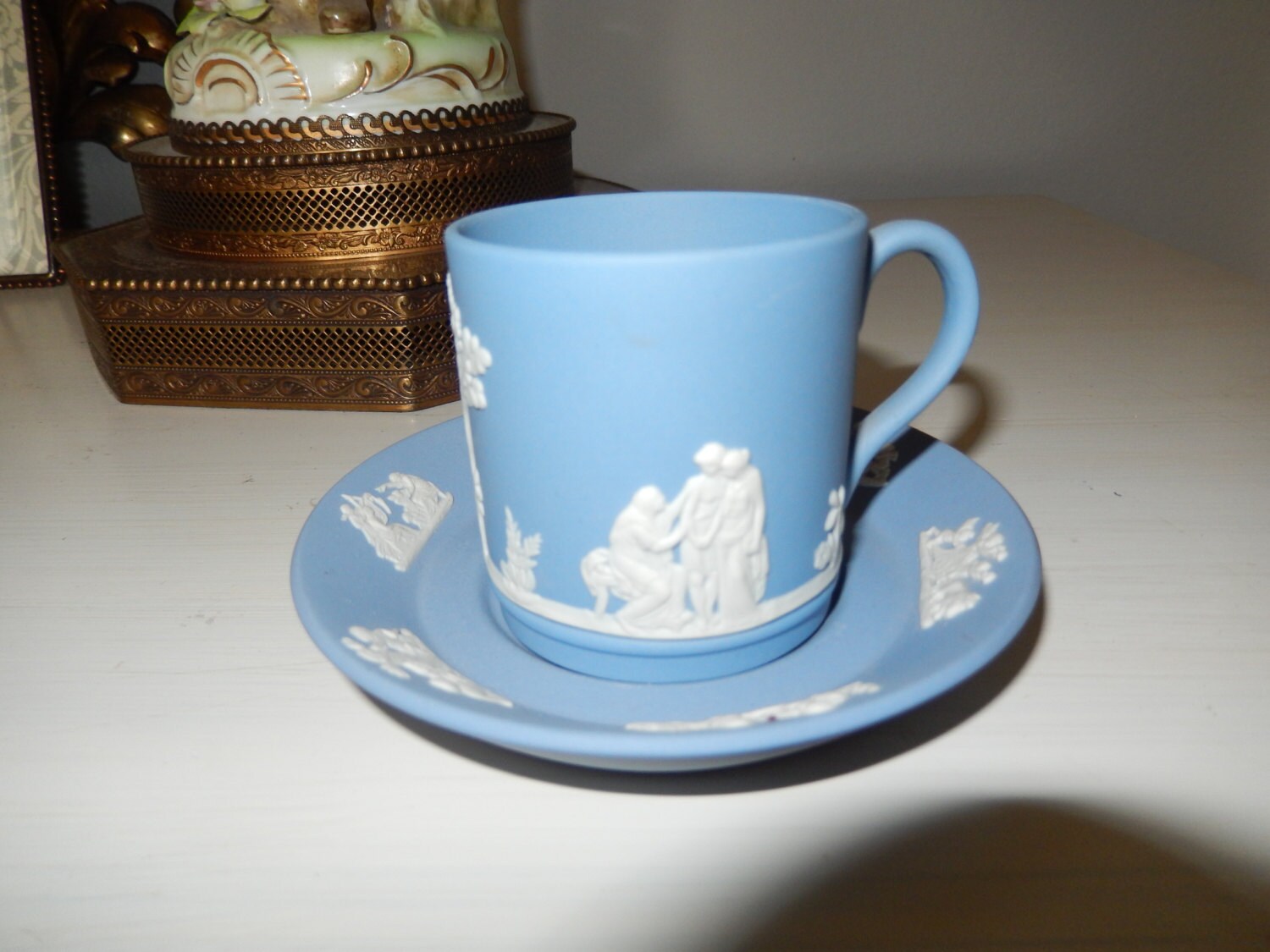 ENGLAND WEDGWOOD DEMITASSE Cup and Saucer