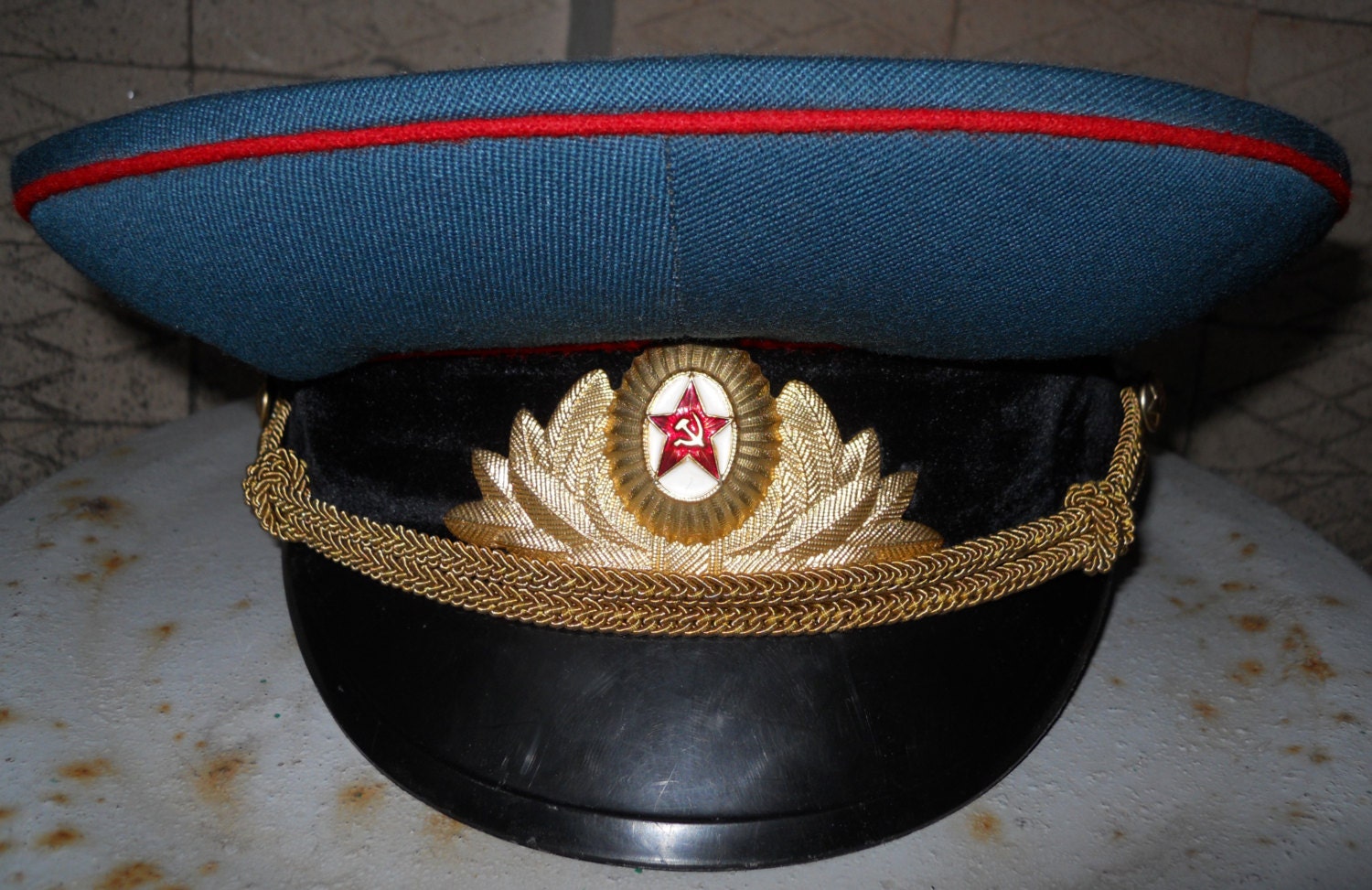 Vintage Soviet Army Cap Soviet Officer's Military Hat Cap