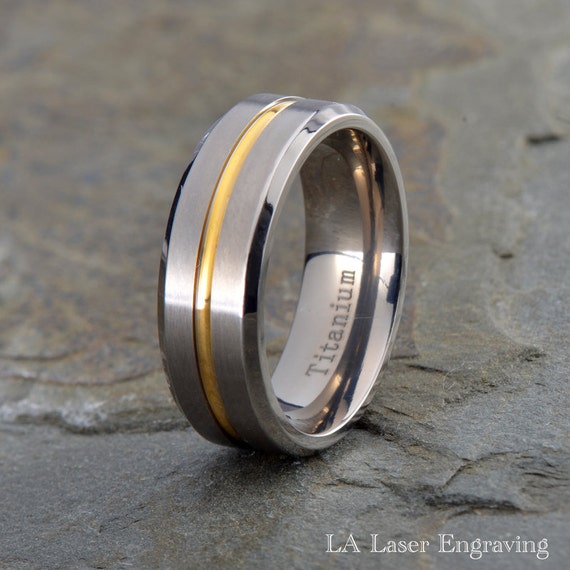 ... ,Titanium Anniversary Rings, Bands 8mm width, Custom Titanium Rings