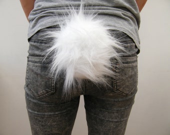 Fluffy Rabbit Tail, Bunny Rabbit Pin On Tail, Panda Polar Bear Cosplay Costume, Furry Animal Tail