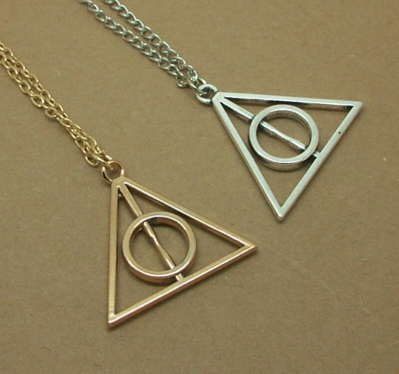 Triangle Circle Necklace in Gold/Silver by StarHillBoutique