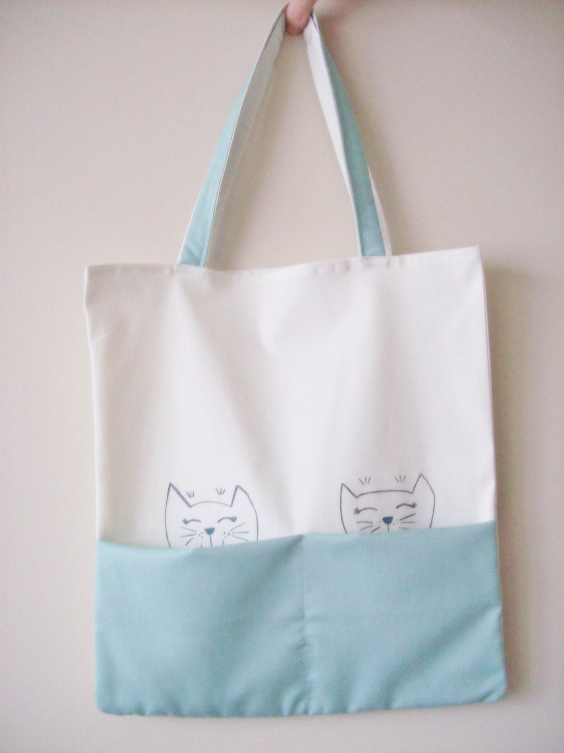 handmade hand painted tote bag with by on Etsy