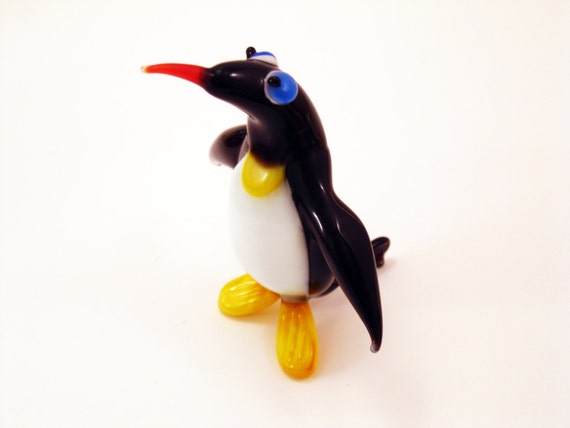 Glass Penguin Miniature Penguin Sculpture Collectible Penguin Figurine ...