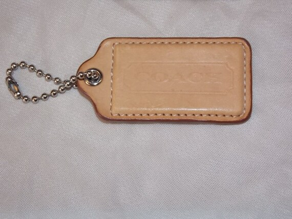 COACH VACHETTA Tan LEATHER Large Hang Tag Hangtag by ADorraBelle