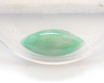S A L E 50% Off!!! JADEITE JADE Green Marquise Cabochon (14.3x5.9x3.4mm)