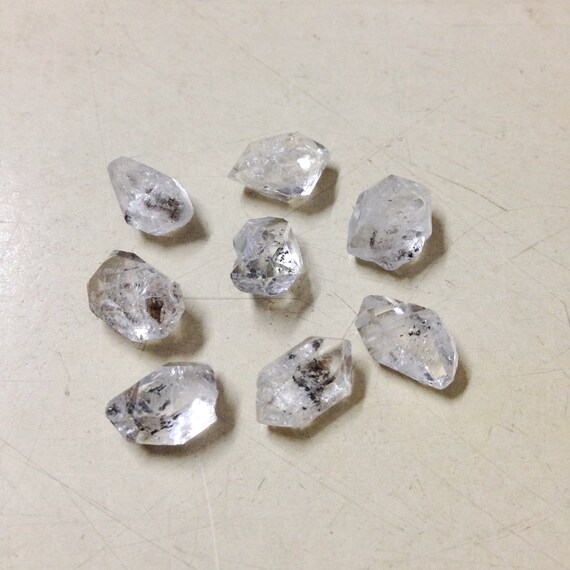 Rough natural Diamond Quartz Crystal 8 pcs raw by TheCrystalFamily