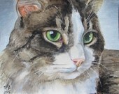 Custom Pet Portrait, favorite animals, original watercolor portrait pets to order