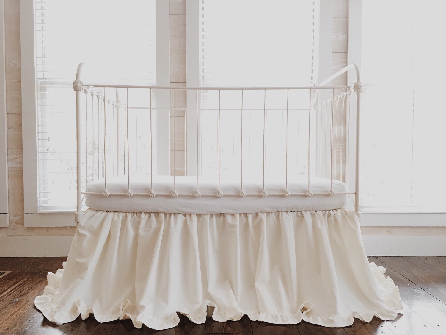 Ivory Crib Skirt 4