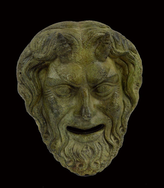 Bronze mask of Pan Panas God of Nature and the by GreekDemigods