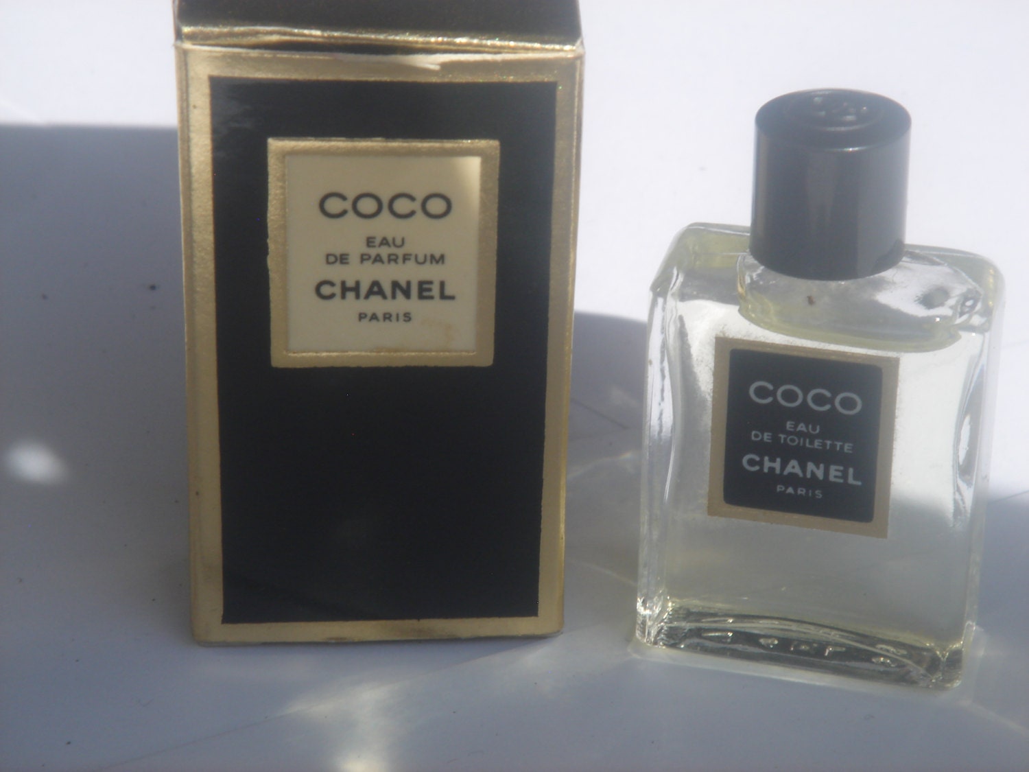 Vintage Chanel Coco Paris France little bottle perfume glass