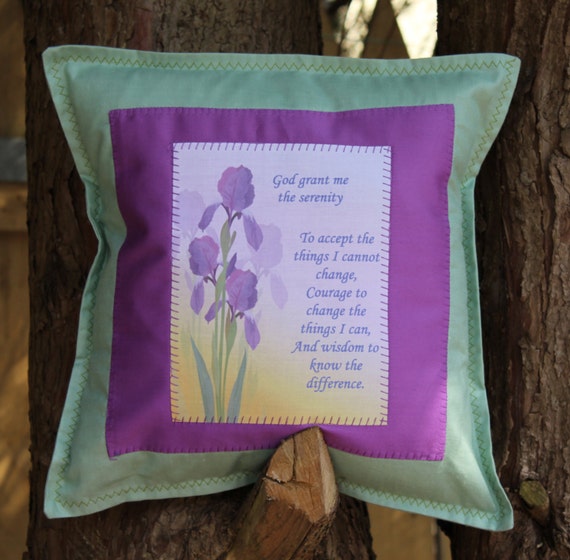 Serenity Prayer Cushion Thoughtful Decorative Pillow Small