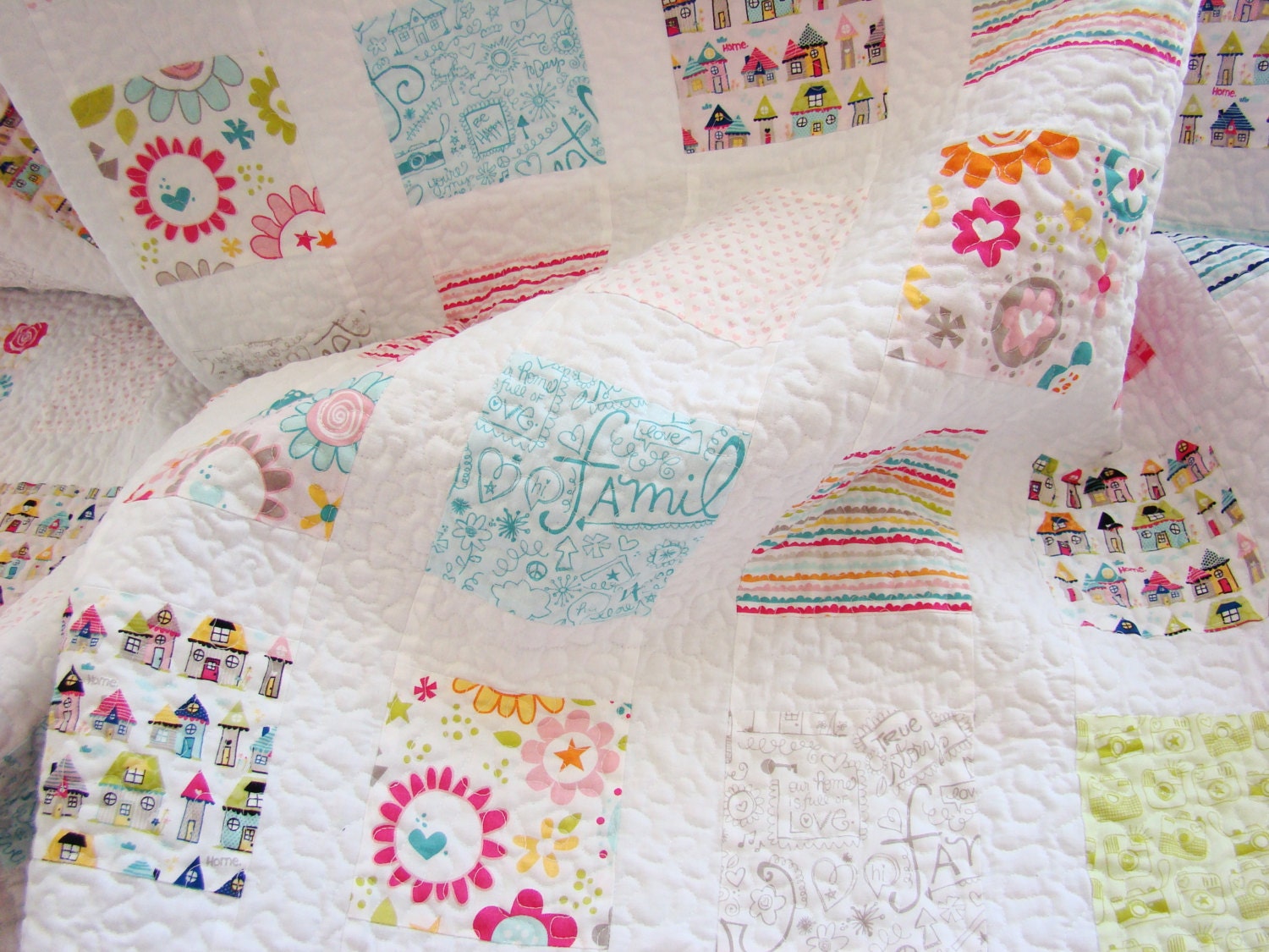 Modern Quilt / Custom Quilt / Twin Quilt / Throw Quilt / Bed