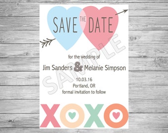 Pink save the date | Etsy