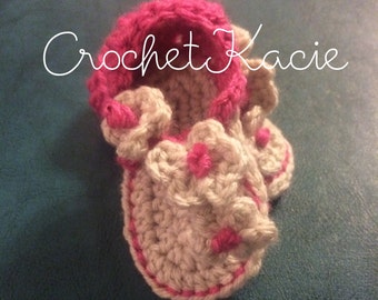 Baby Bo oties, Crochet Baby Flip Flops, Crochet Baby Sandals, Baby ...