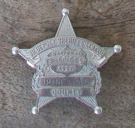 Items similar to Vintage Jr. Deputy Sheriffs League Badge - Pinellas County on Etsy