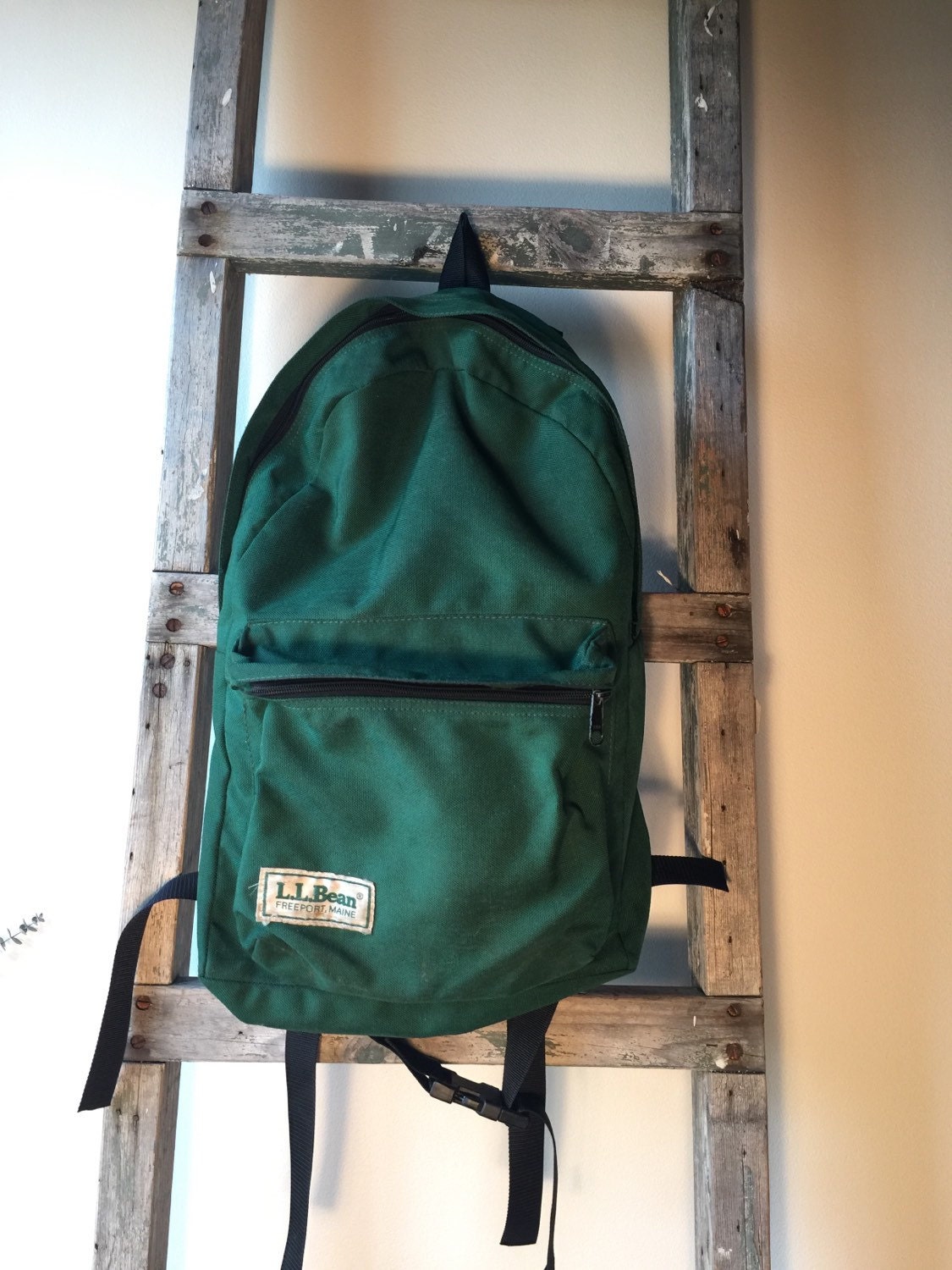 Vintage L.L. bean green backpack made in usa freeport maine