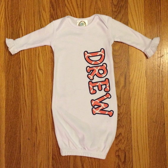 personalized gowns newborn