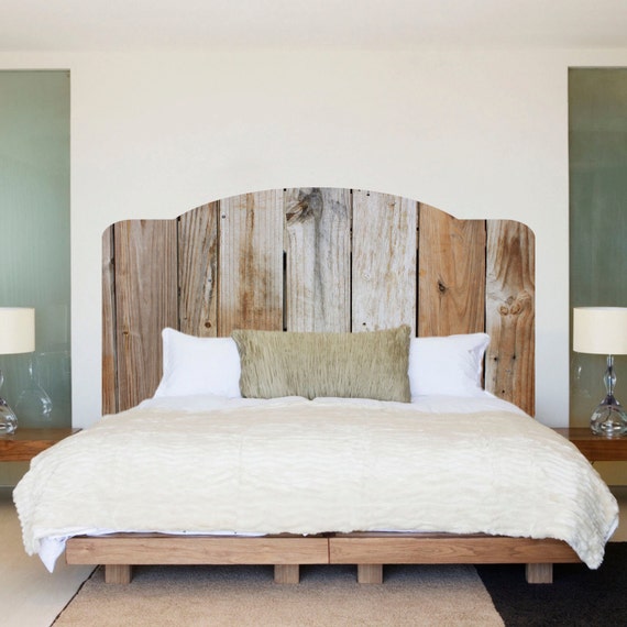Rustikale holz kopfteil wall decal rustikale von primedecal auf etsy Schöne wandbilder schlafzimmer