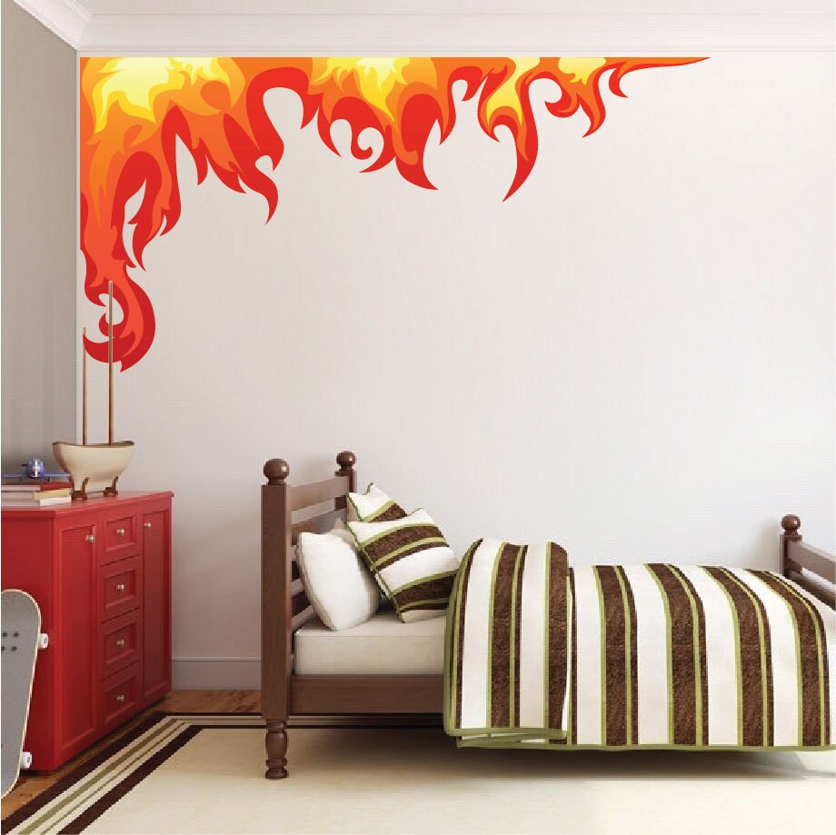 Flame Wall Decals Fire Wall Decals Kids' Room Flame by PrimeDecal