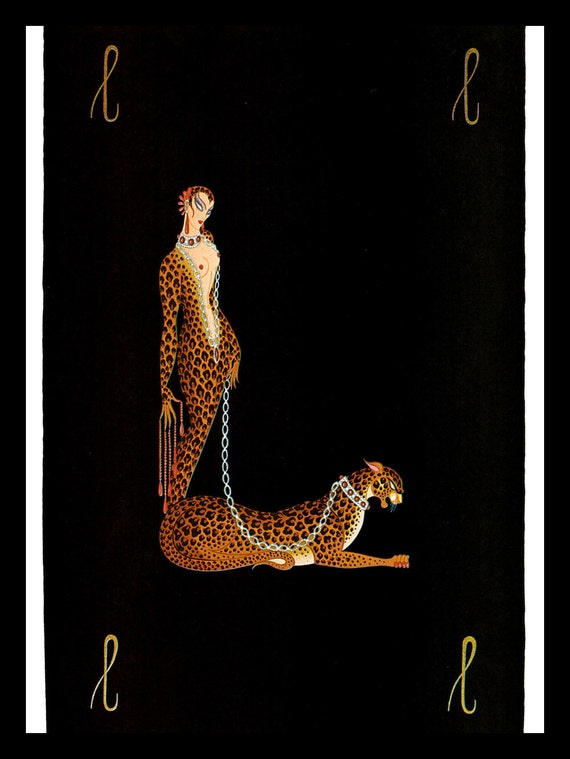 Erte Classic Art Deco Print Alphabet Series L