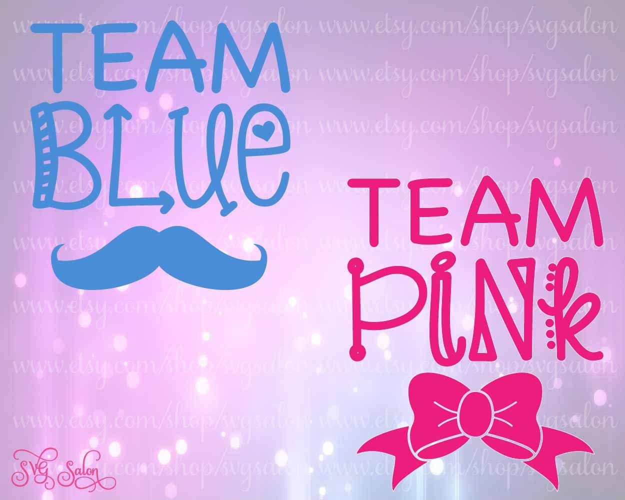 Download SVG Gender Reveal Team Pink / Team Blue Digital by SVGSalon