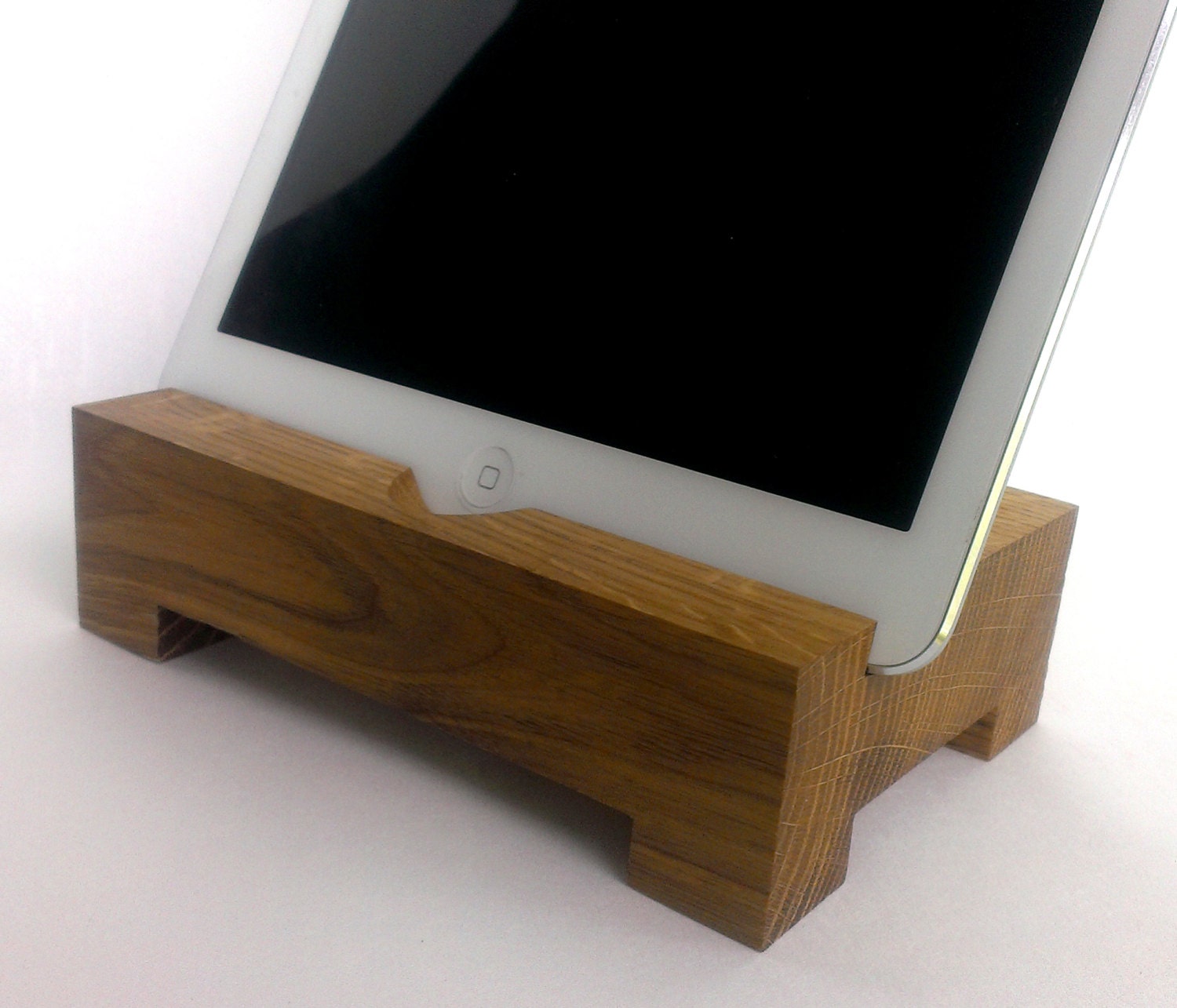 iPad Wood Desk Stand Holder Tablet Wooden Stand iPad Oak