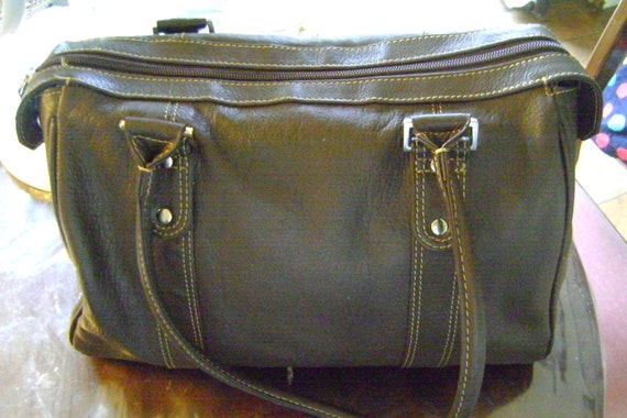 Large Dark Brown Soft Leather Handbag Lloyd Baker
