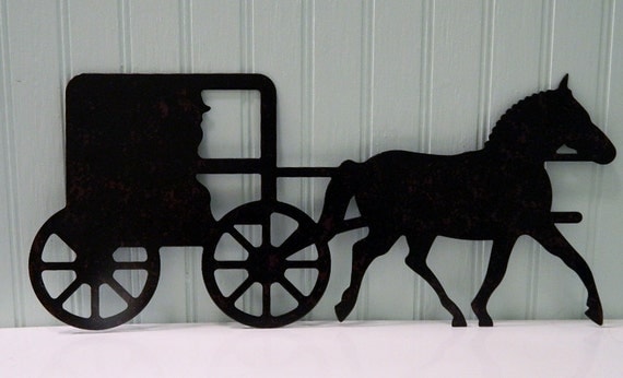 Vintage Amish Wall Silhouette Amish Wall Hanging Iron Wall