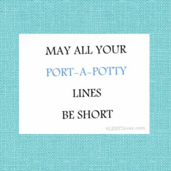 Porta Potty Humor Card for Runners May All Your by 4LEEfClover