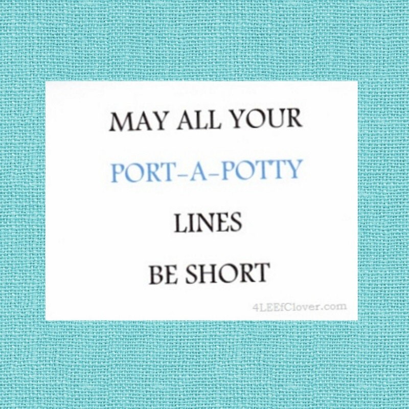 Porta Potty Humor Card for Runners May All Your by 4LEEfClover