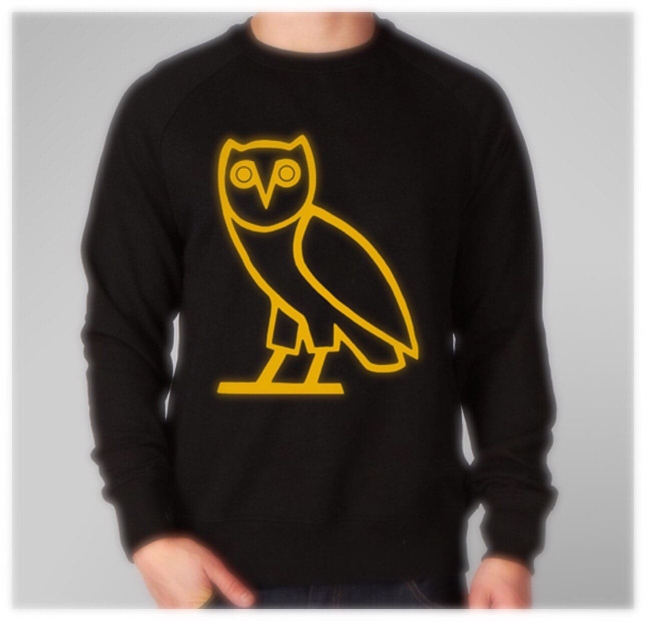 OVOXO ovo owl metallic gold logo Hoodie Ovo xo by Deepacollection