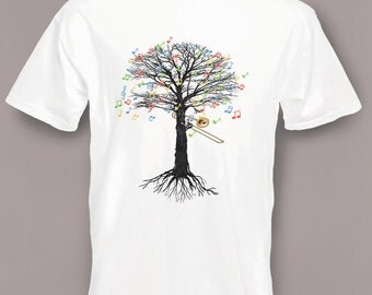 Trombone T-shirt Musical Tree Brass in all sizes