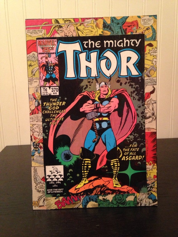 Vintage Thor comic book wall art