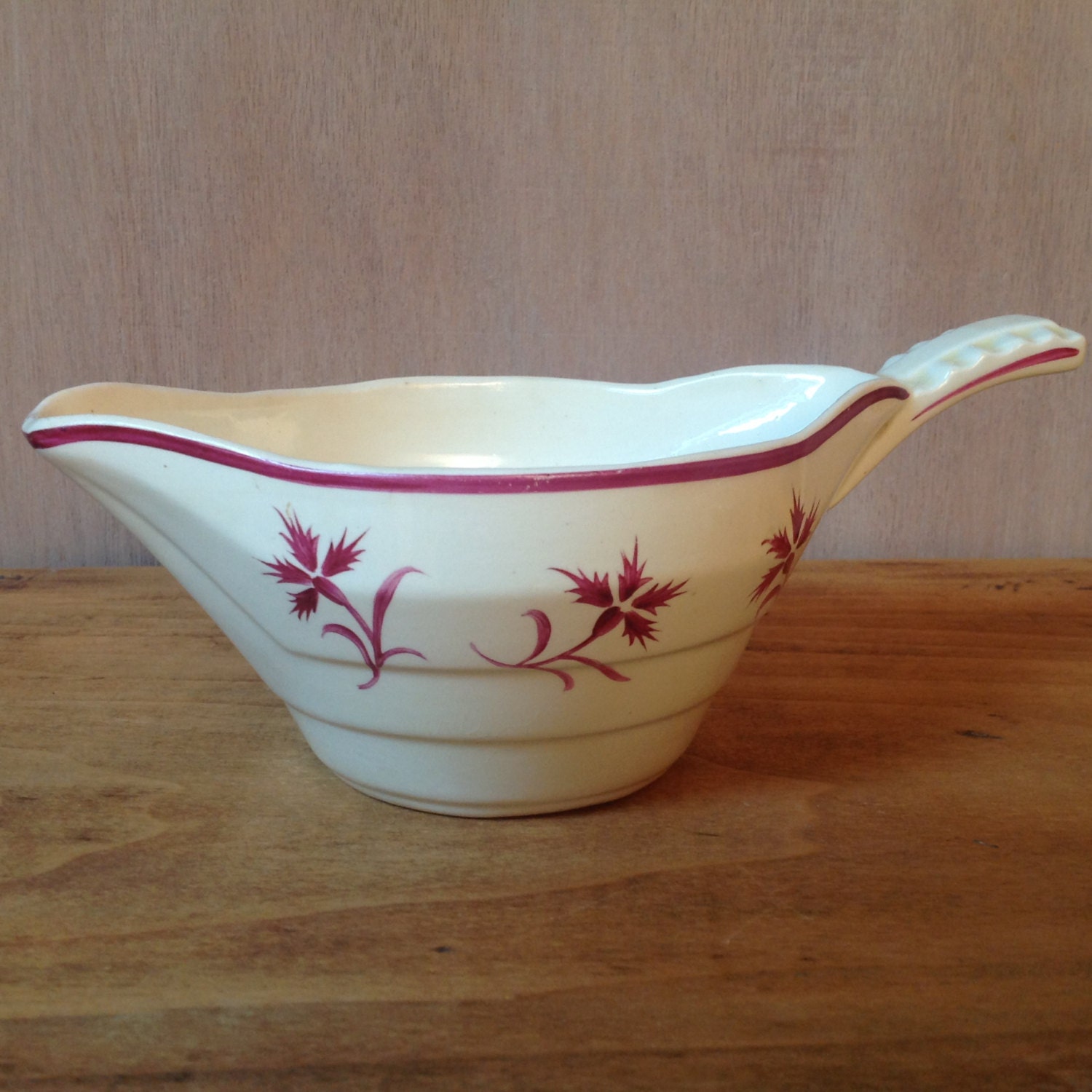 Vintage French sauce or gravy boat Onnaing Early 20th