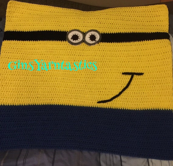 Minion Blanket/Crocheted Minion/Kids Children by GinsYarntastics