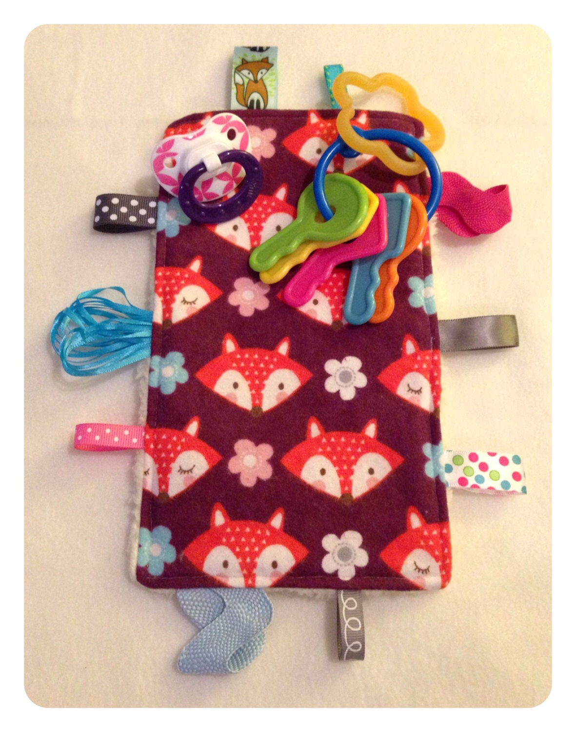 Tag toy sensory toy baby crinkle paper crinkle by SeeJaneCJaneSew