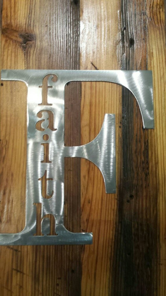 Faith wall hanging by VoorhiesMetalWorks on Etsy