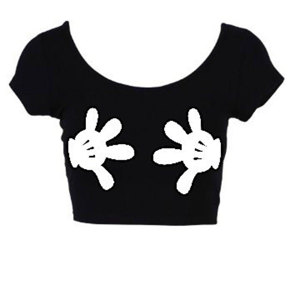 Mickey Mouse crop top shirt women shirt junior by FitInkApparel