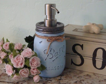 Ball Pint Mason Jar, 17 Add'l Colors, Vase, Soap Dispenser, Lotion Dispenser, Bathroom, Kitchen, Bronze Pump,Nickel Pump,Shower,Hostess,Gift