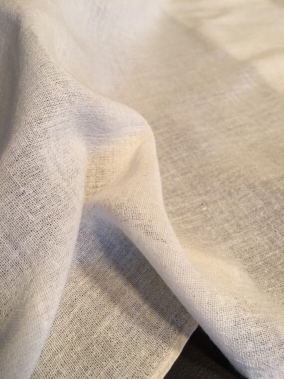 Raw Cotton Sile Fabric Natural Cotton Light Weight by SileFabrics