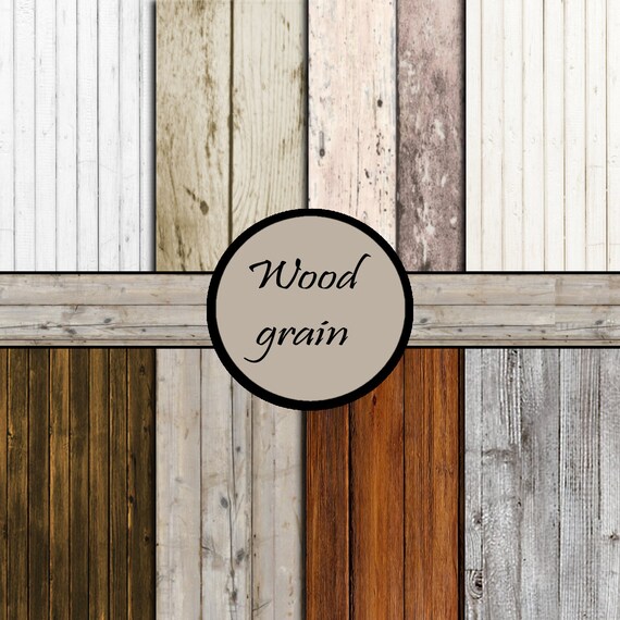 Wood grain digital scrapbook paper pack by ScrapbookPaperShack