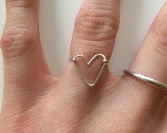 wire heart ring wire heart ring