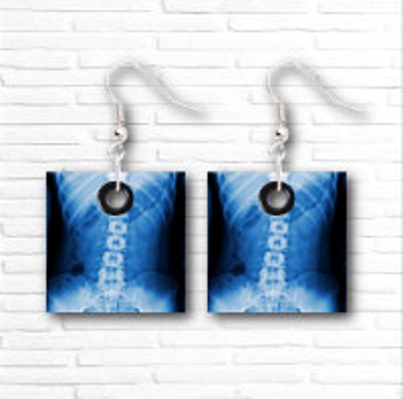 Earrings X Ray spine by KreationKarma on Etsy